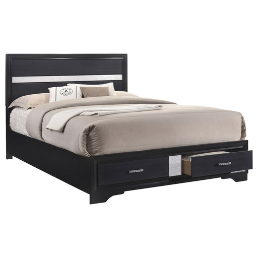 Miranda Queen 2-drawer Storage Bed Black image