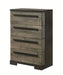Crown Mark Furniture Remington 4 Drawer Chest in Brown image
