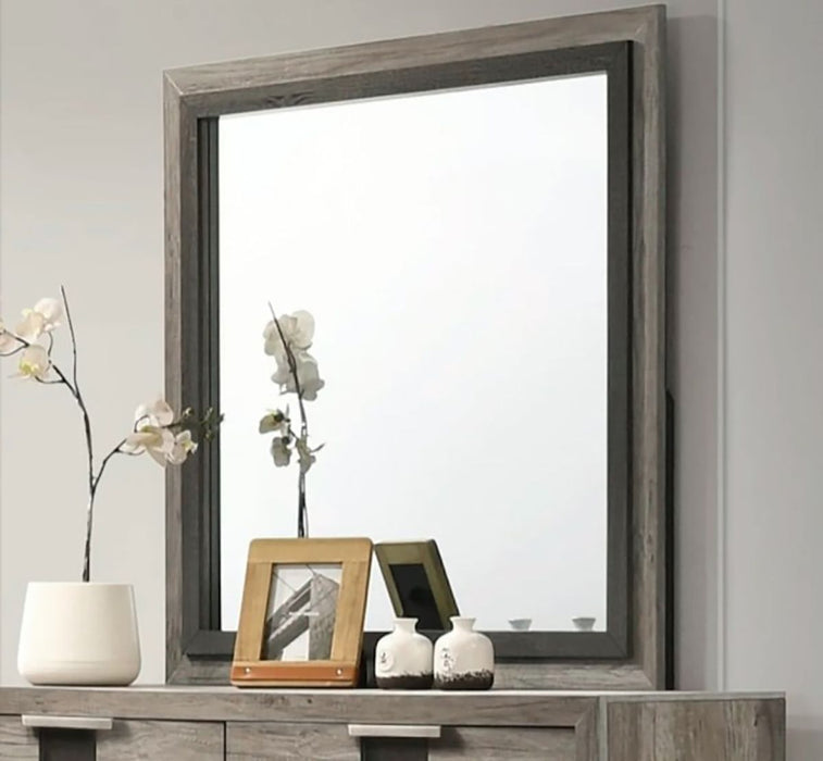 Crown Mark Furniture Rangley Dresser Mirror in Brown