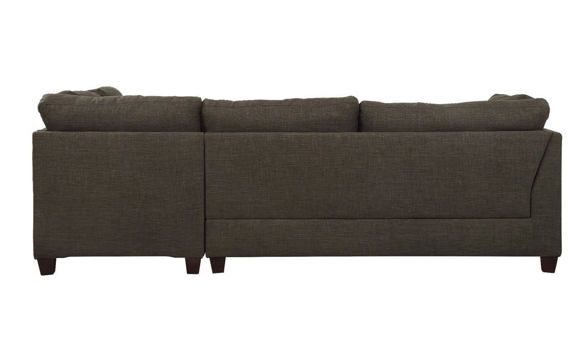 Sectional Sofa & Ottoman w/2 Pillows