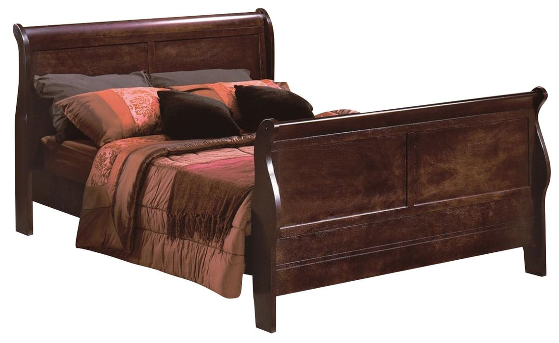 Crown Mark Furniture Louis Philip King Bed in Dark Cherry image