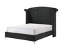 Crown Mark Furniture Lucinda Queen Upholstered Panel Bed in Black B9265-Q image