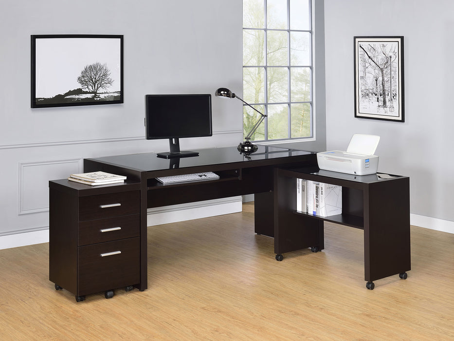 Skeena 3-piece Home Office Set Cappuccino image