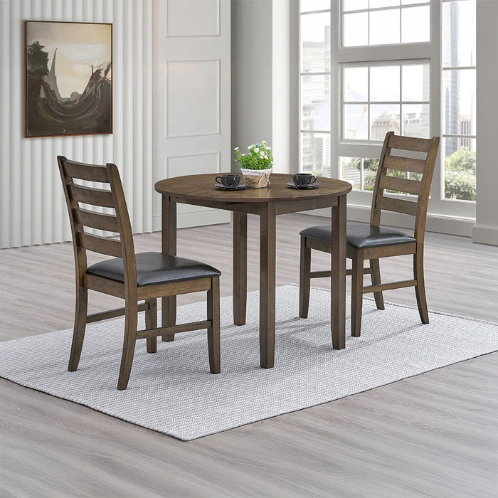 Round Dining Table w/Drop Leaf
