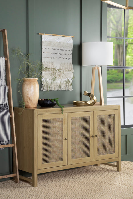 Zamora Rectangular 3-door Accent Cabinet Natural image