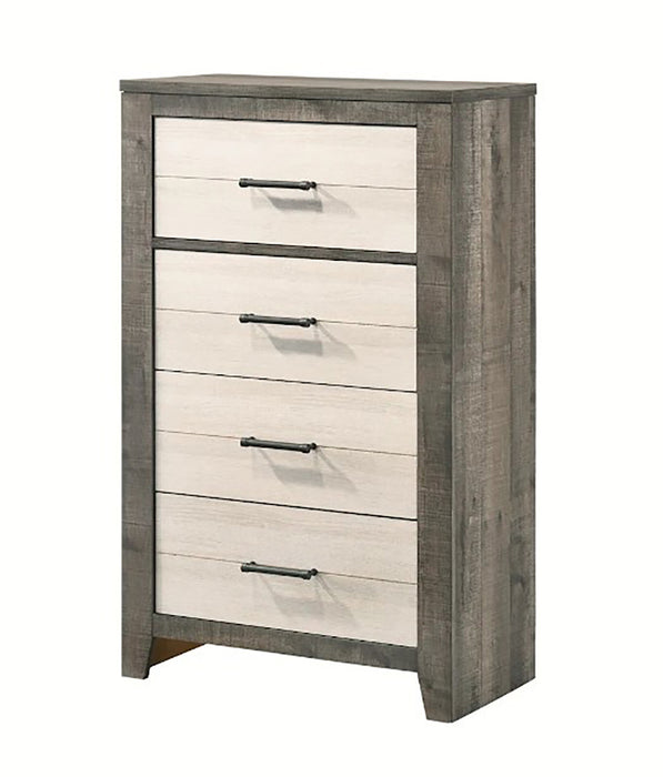 Crown Mark Furniture Rhett 4 Drawer Chest in Gray image