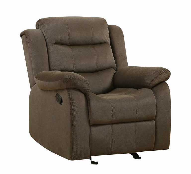 Rodman Upholstered Glider Recliner Chocolate