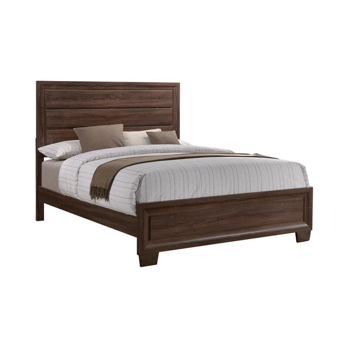 Brandon Eastern King Panel Bed Medium Warm Brown