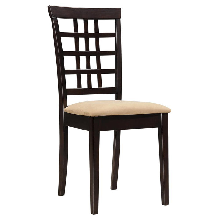 Kelso Lattice Back Dining Chairs Cappuccino (Set of 2)