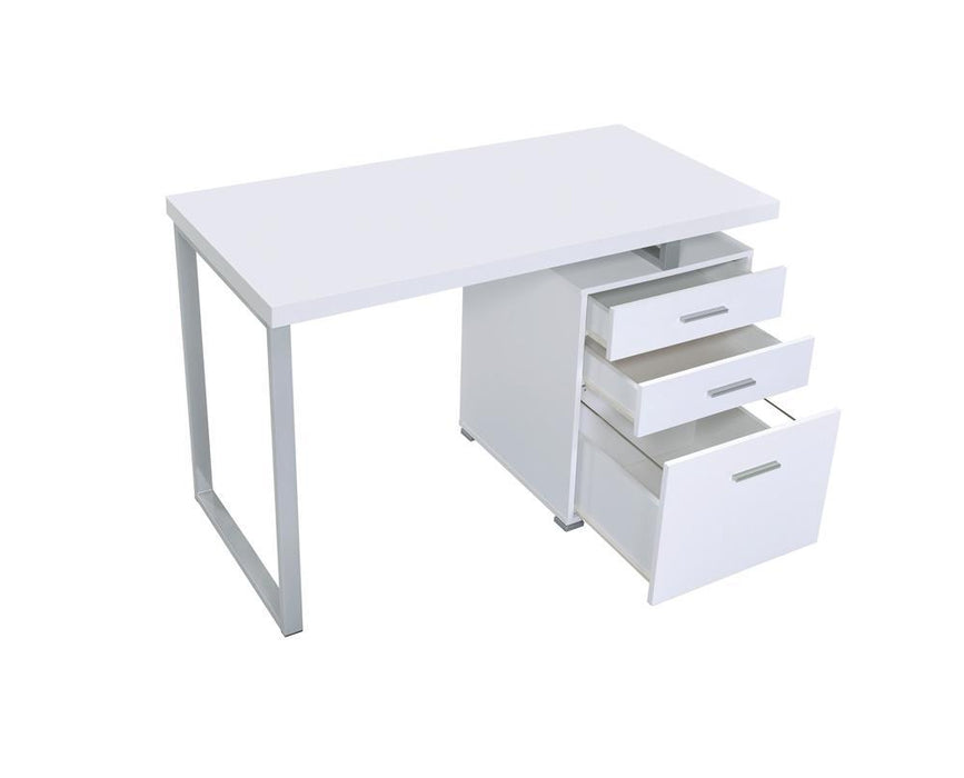 Brennan 3-drawer Office Desk White