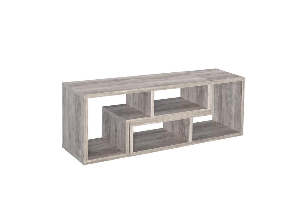 Velma Convertable Bookcase and TV Console Grey Driftwood