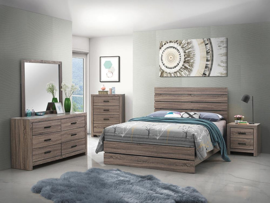 Brantford Eastern King Panel Bed Barrel Oak