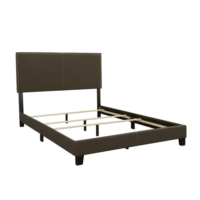 Boyd California King, King, & Queen Upholstered Bed with Nailhead Trim Charcoal & Grey image