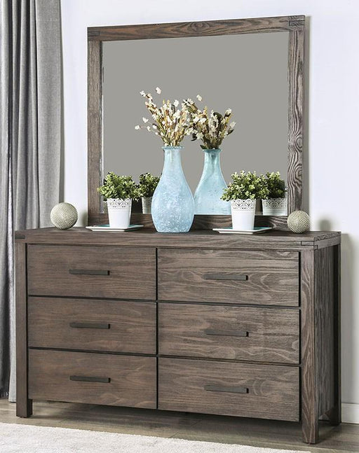 Rexburg Wire-Brushed Rustic Brown Dresser image