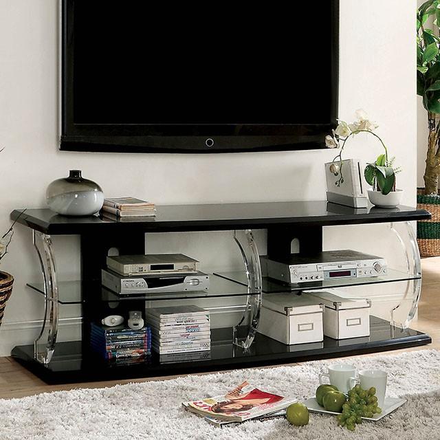 Ernst Black/Clear 72" TV Stand