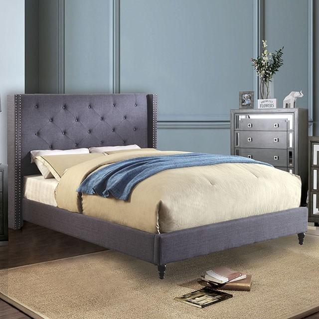 Anabelle E.King Bed Purple & Natural