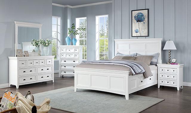 CASTILE Full Bed, White