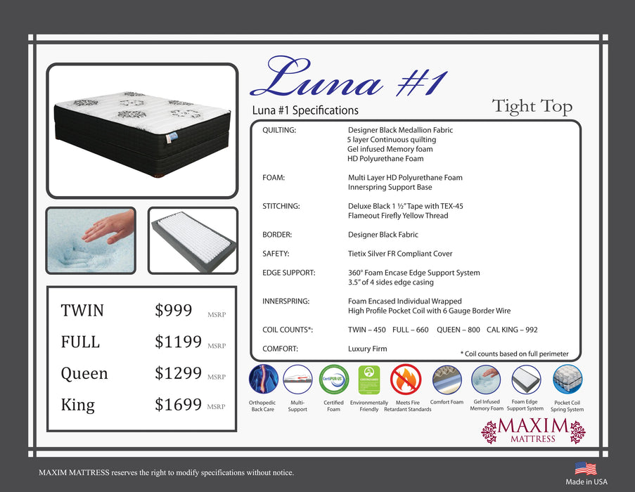 Luna Luxury Firm Mattress