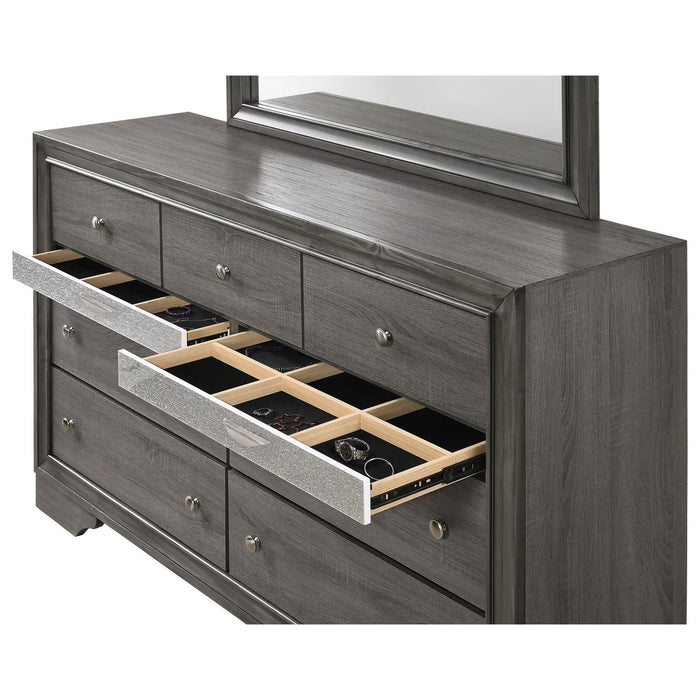 Crown Mark Regata Dresser in Grey