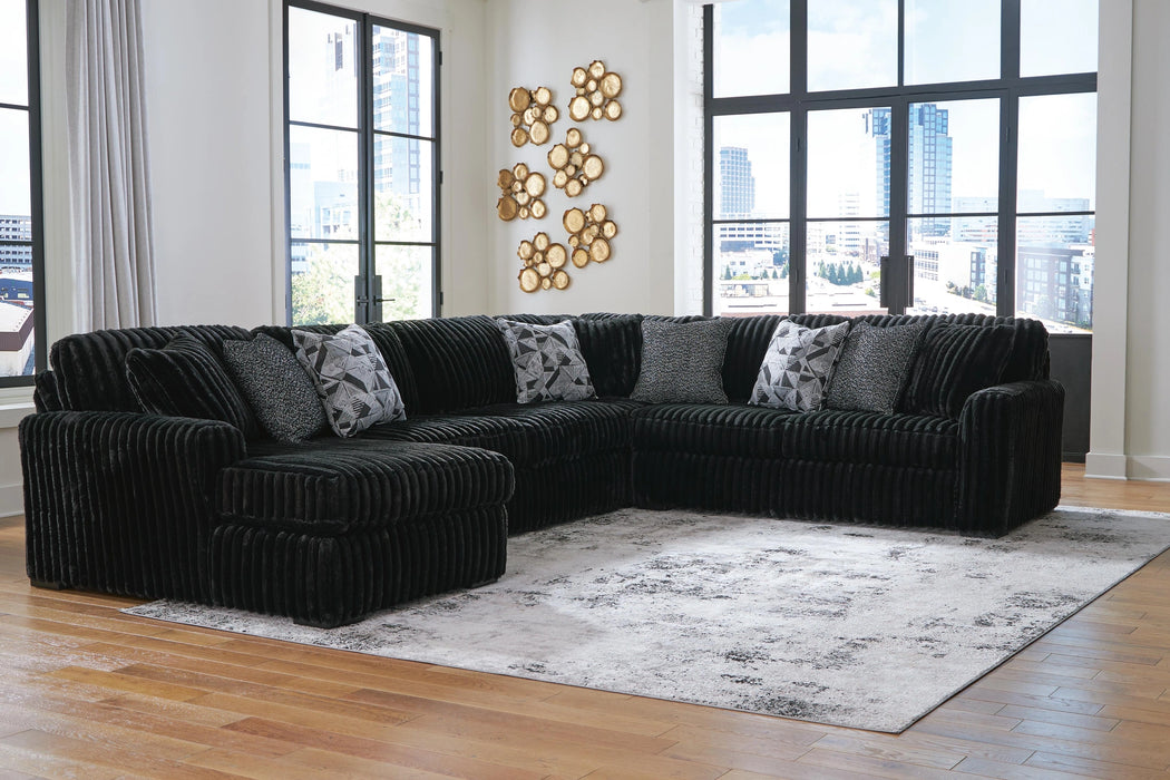 Midnight-Madness Sectional with Chaise