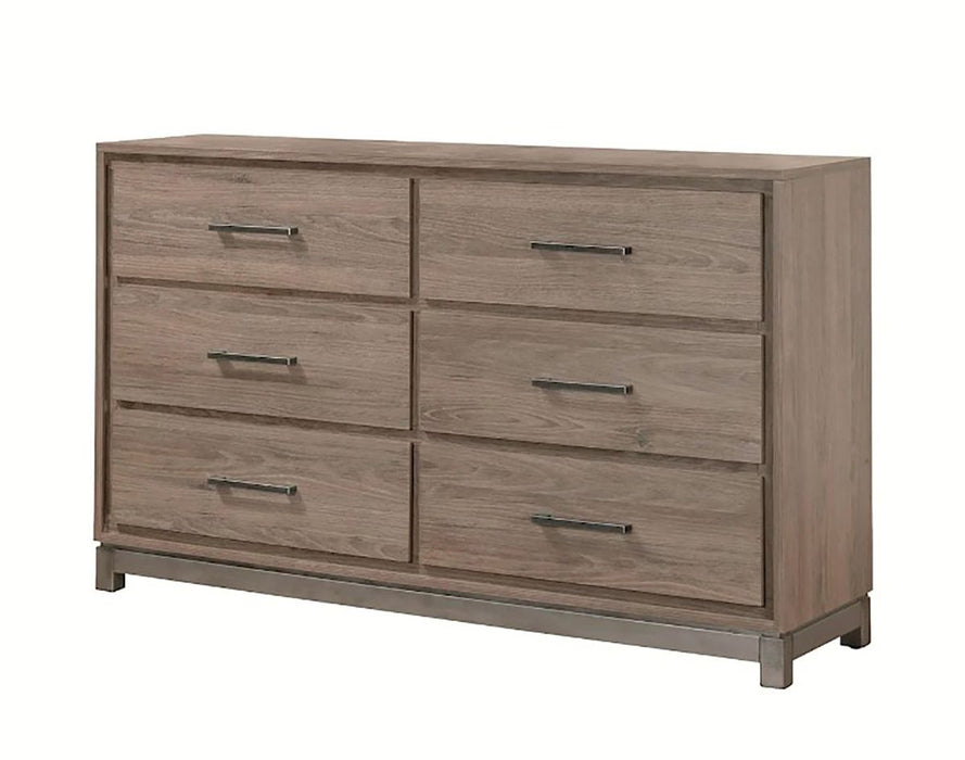 Crown Mark Furniture River 6 Drawer Dresser in Brown image