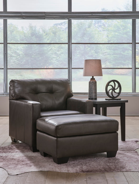 Belize 74" Brown Leather Match Sofa