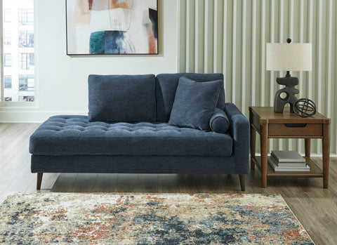 Biloxi 79" Blue Contemporary Sofa