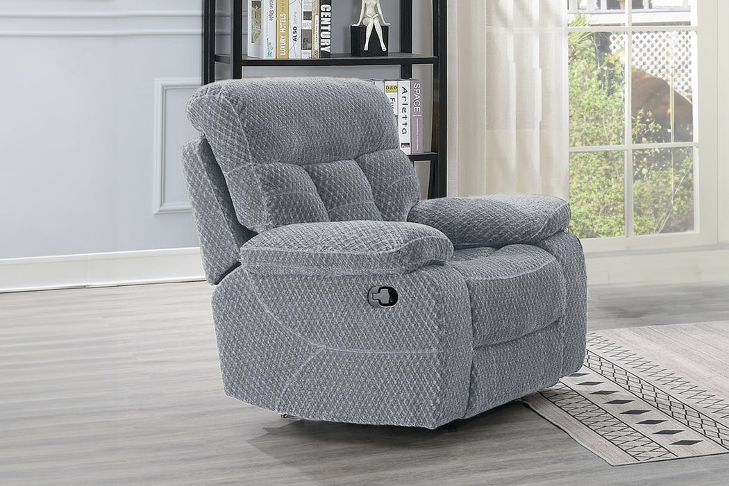 ROMAN MOTION SOFA W/ DUAL RECLINERS-STONE