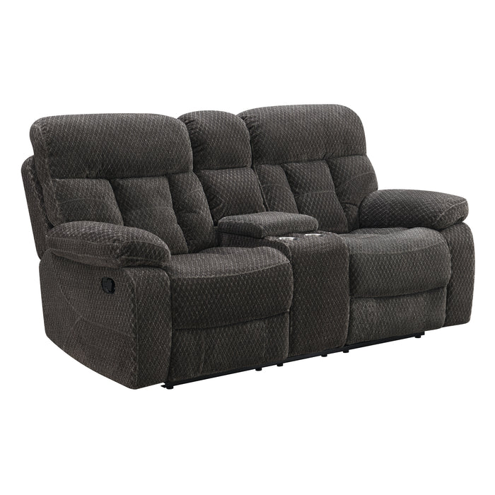 ROMAN MOTION SOFA W/ DUAL RECLINERS-CHARCOAL