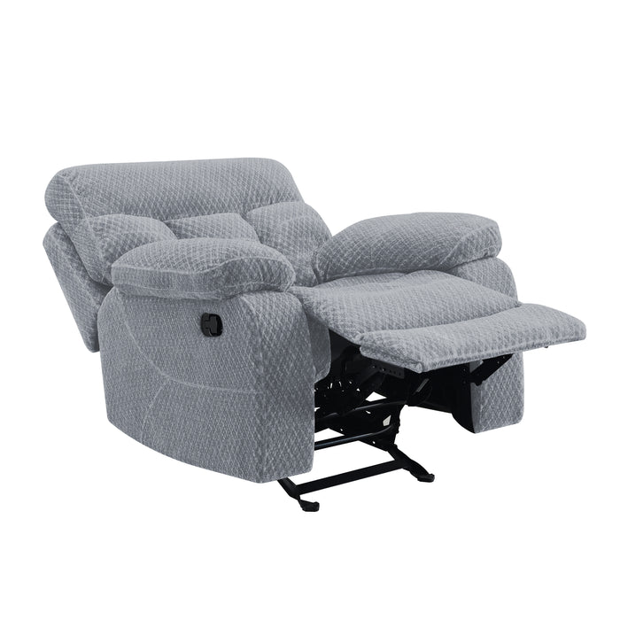 ROMAN MOTION SOFA W/ DUAL RECLINERS-STONE