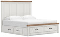 Ashley Savonport King Panel Storage Bed
