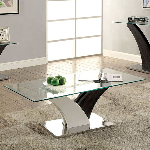 SLOANE White/Dark Gray/Chrome Coffee Table image