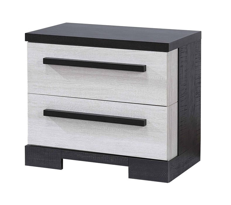 REMINGTON NIGHTSTAND CHALK/EBONY