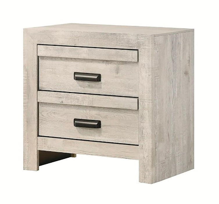 Crown Mark Furniture Valor 2 Drawer Nightstand in Gray image