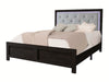 Crown Mark Furniture Jaylen Queen Upholstered Panel Bed in Black image