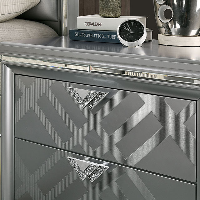 Emmeline 4 & 5 Piece Queen Bedroom Set Gray & White