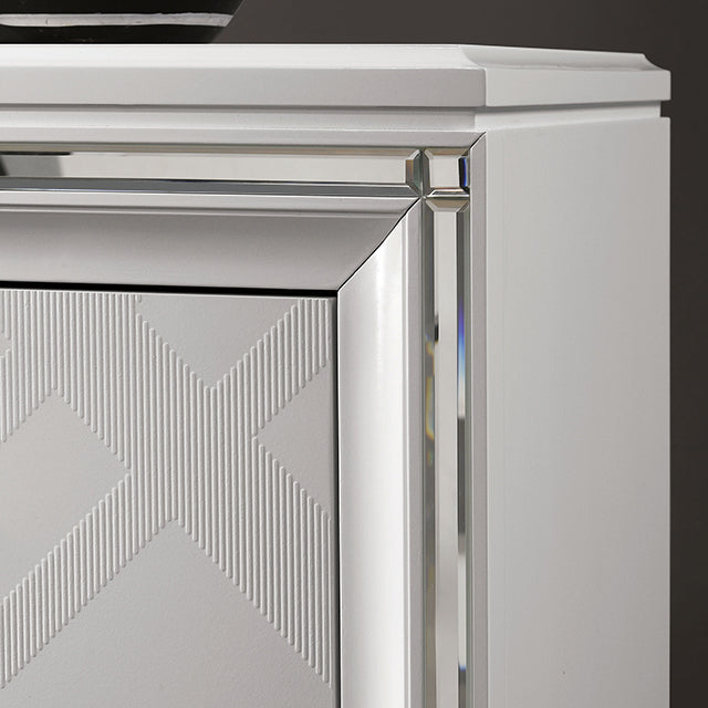 Emmeline 4 & 5 Piece Queen Bedroom Set Gray & White