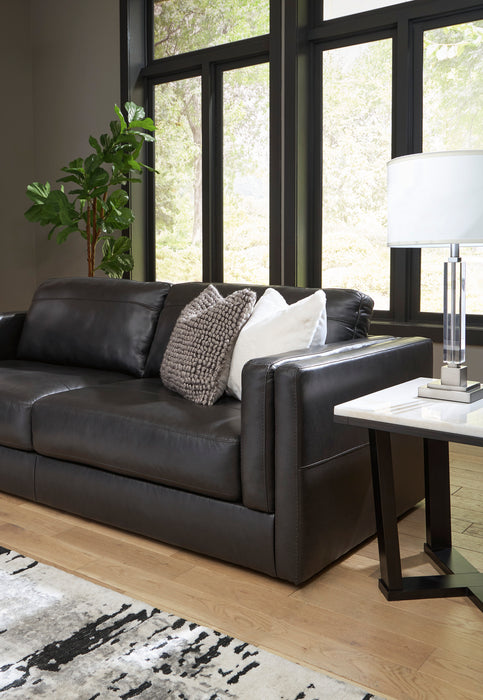 Mood 100% Leather Like 96" Contemporary Sofa