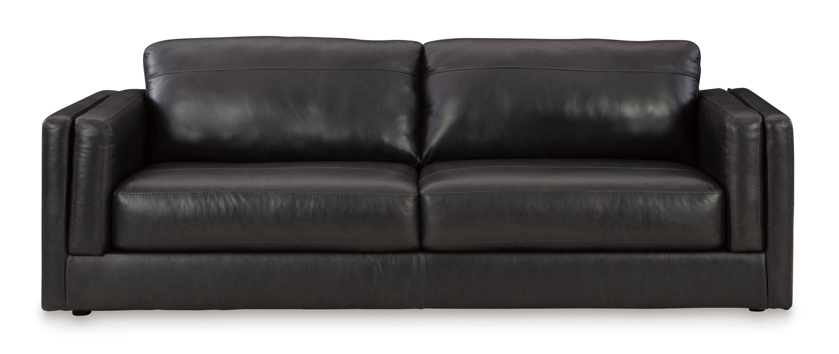 Mood 100% Leather Like 96" Contemporary Sofa