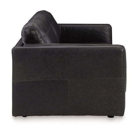 Mood 100% Leather Like 96" Contemporary Sofa